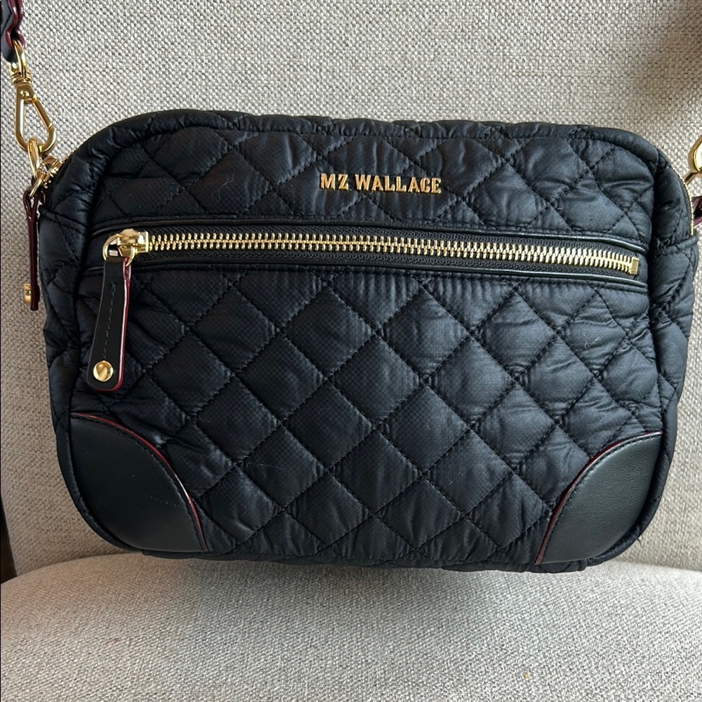 MZ Wallace Crosby Crossbody Small with 3 straps- black